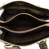 Gucci GG Canvas Metal Bamboo Handbag