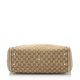 Gucci GG Canvas Metallic Leather Bella Medium Tote