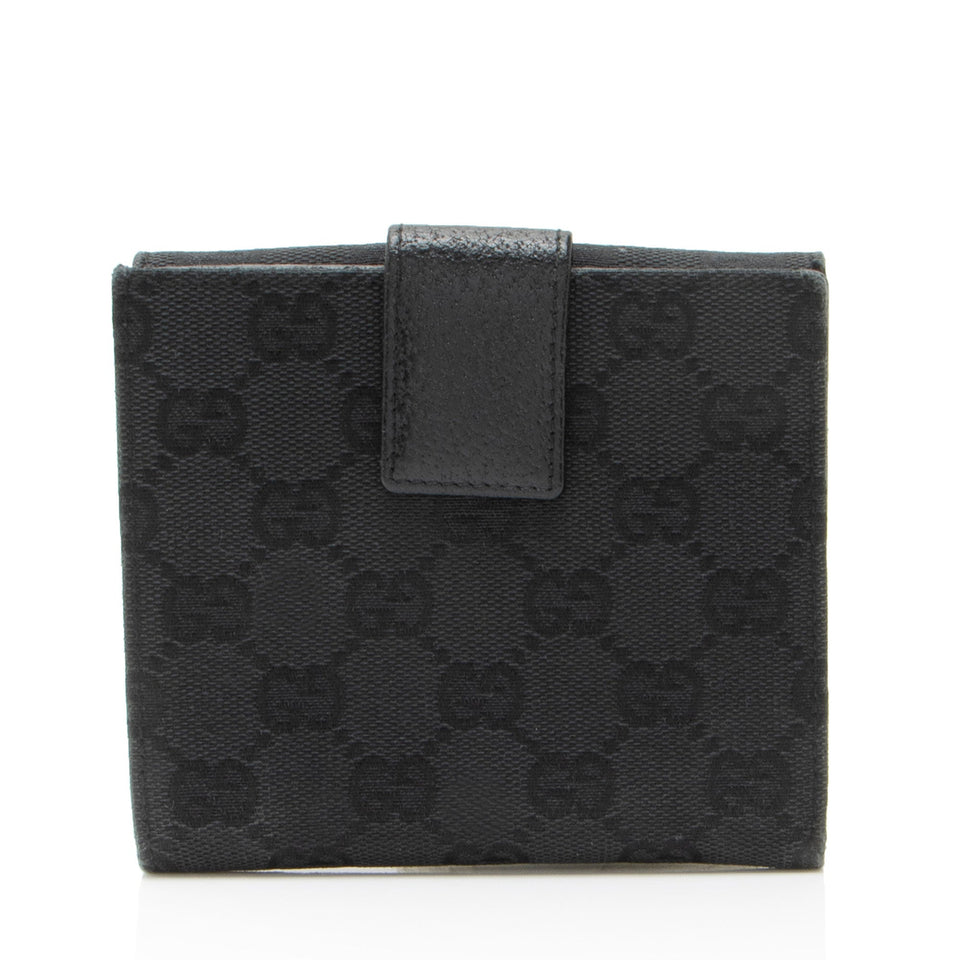 Gucci GG Canvas Studded French Wallet