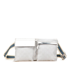 Gucci GG Canvas Web Double Pocket Belt Bag