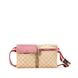 Gucci GG Canvas Web Double Pocket Belt Bag