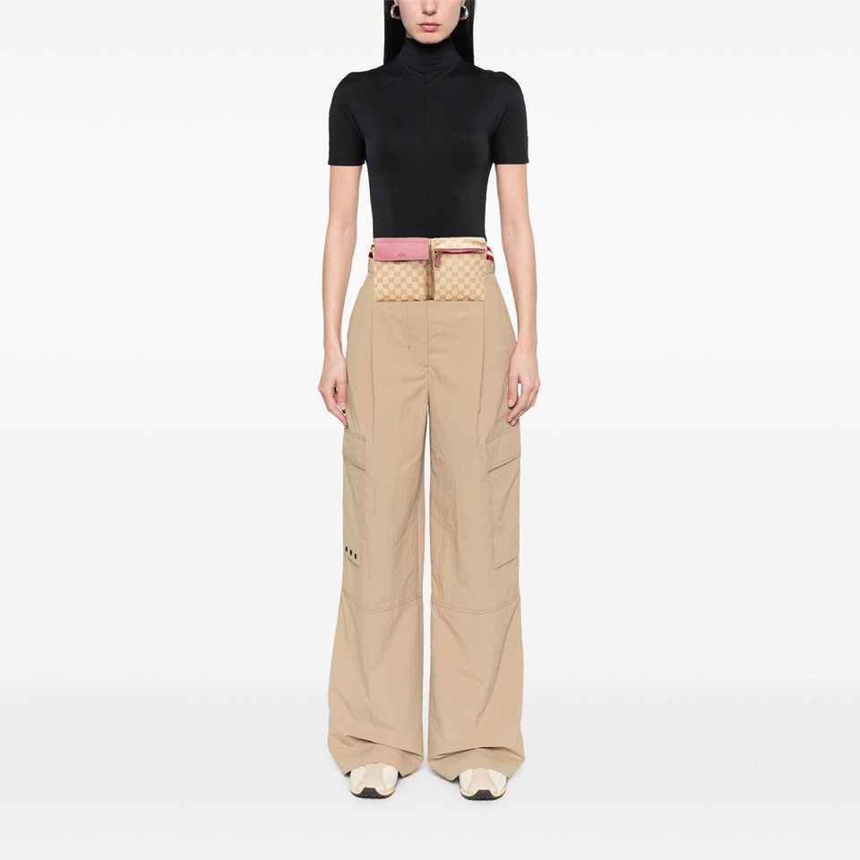 Gucci GG Canvas Web Double Pocket Belt Bag