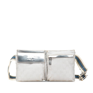 Gucci GG Canvas Web Double Pocket Belt Bag