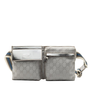 Gucci GG Canvas Web Double Pocket Belt Bag