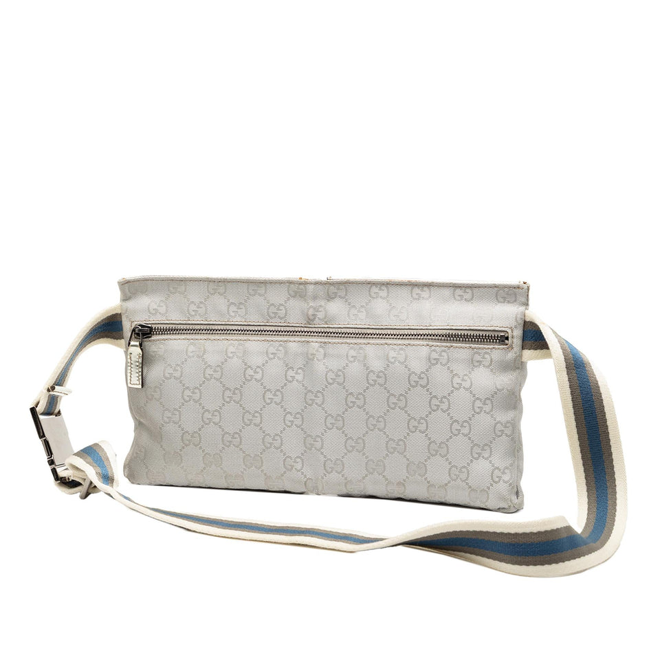 Gucci GG Canvas Web Double Pocket Belt Bag