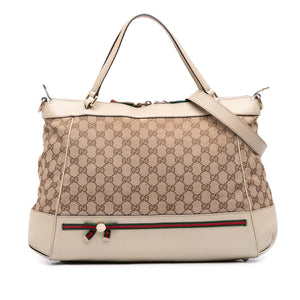 Gucci GG Canvas Web Mayfair Satchel