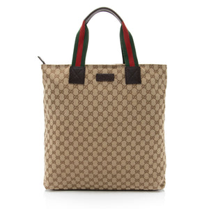 Gucci GG Canvas Web N/S Large Tote