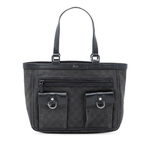 Gucci GG Denim Abbey D Ring Pocket Tote