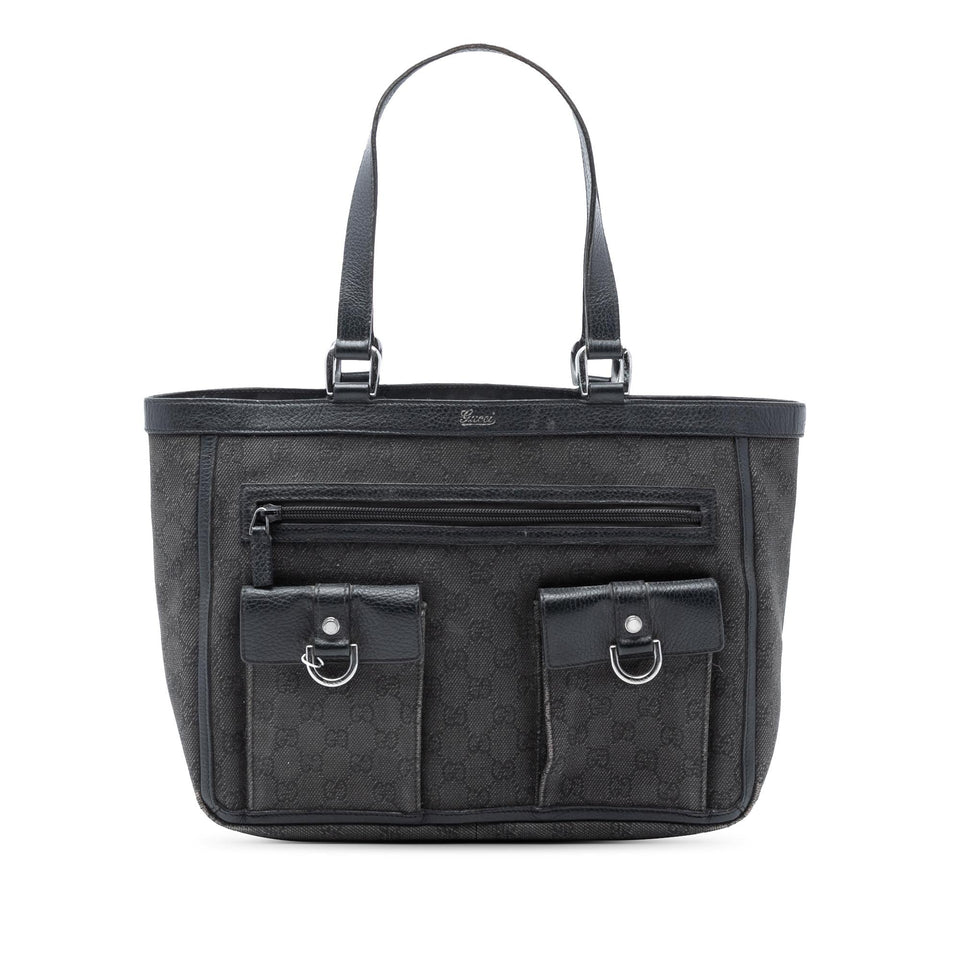 Gucci GG Denim Abbey D Ring Pocket Tote