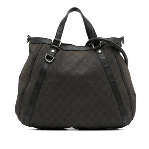 Gucci GG Denim Abbey D Ring Satchel