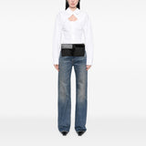 Gucci GG Denim Double Pocket Belt Bag