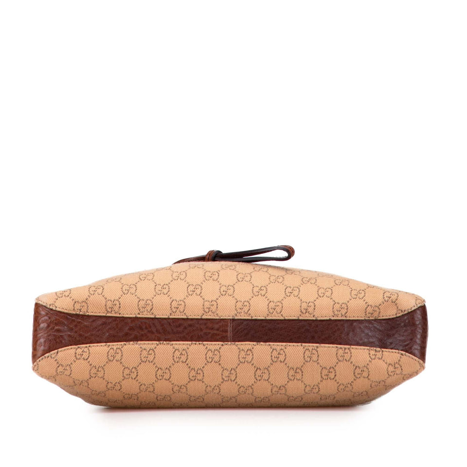 Gucci GG Denim Horsebit Shoulder Bag