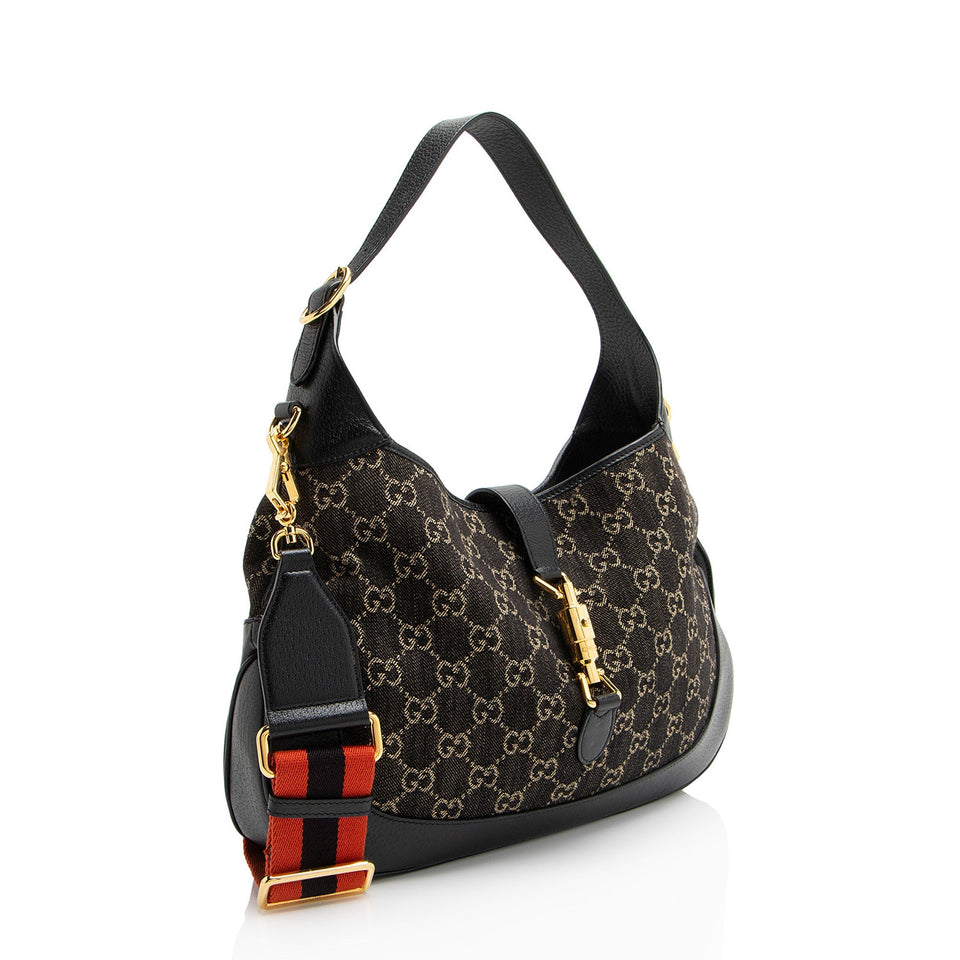 Gucci GG Denim Jackie 1961 Medium Shoulder Bag