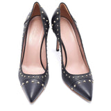 Gucci GG EMBOSSED CALFSKIN LEATHER STUD EMBELLISHED PUMPS