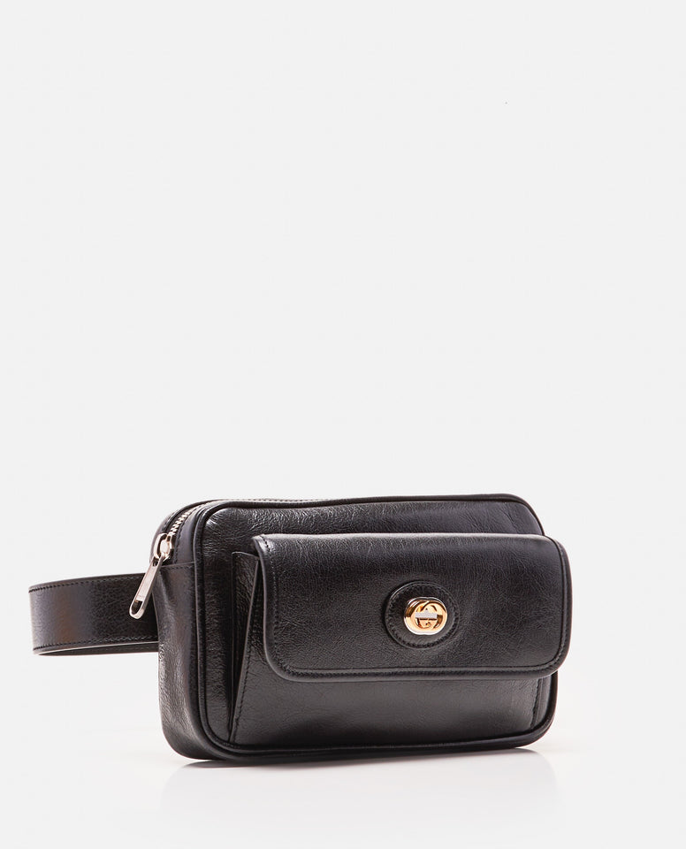 Gucci  Leather Interlocking G Belt Bag