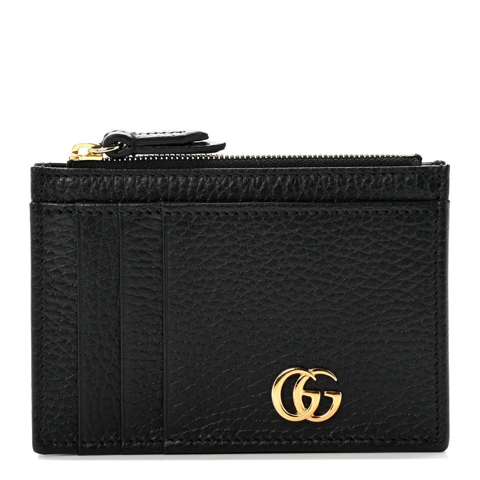 Gucci GG MARMONT CALFSKIN LEATHER CARD CASE WALLET
