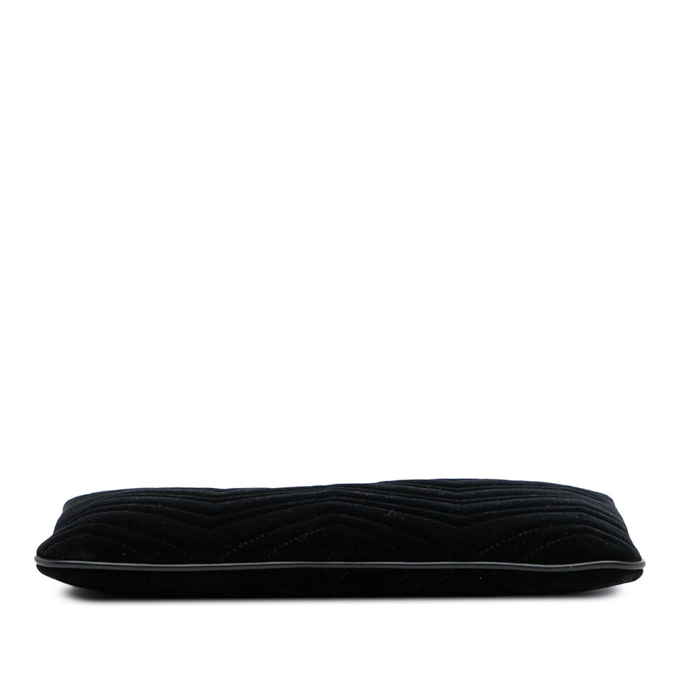 Gucci GG Marmont Matelasse Velvet Clutch