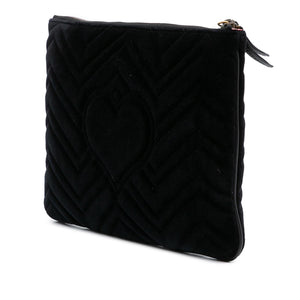 Gucci GG Marmont Matelasse Velvet Clutch