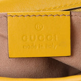 Gucci Calfskin Matelasse Mini GG Marmont  Shoulder Bag Yellow