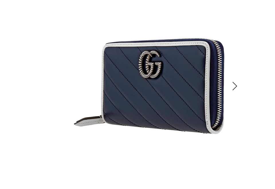 Gucci GG MARMONT QUILTED LEATHER ZIP WALLET