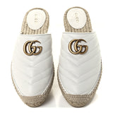 Gucci NAPPA LEATHER MATELASSE GG MARMONT BACKLESS ESPADRILLES