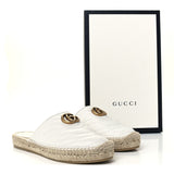 Gucci NAPPA LEATHER MATELASSE GG MARMONT BACKLESS ESPADRILLES