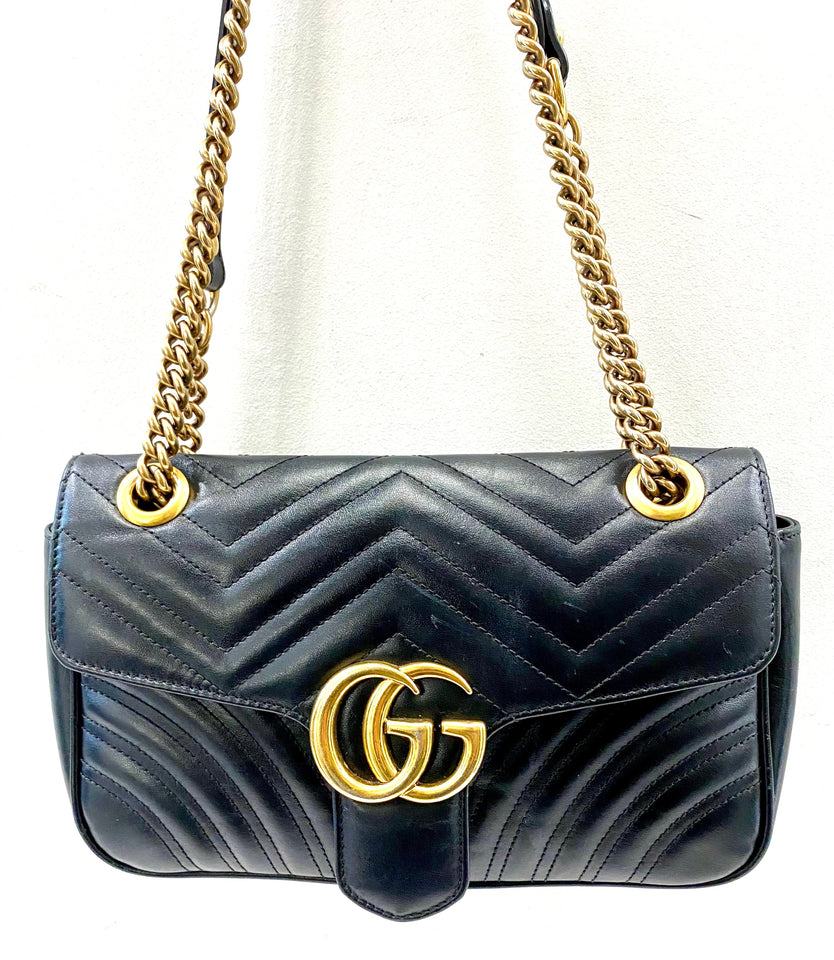 Gucci GG MARMONT SMALL MATELASSE CALFSKIN SHOULDER BAG