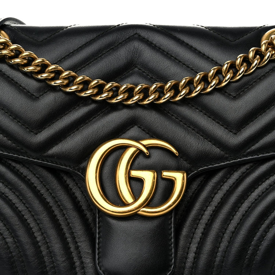 Gucci GG MARMONT QUILTED CALFSKIN LEATHER SMALL BAG