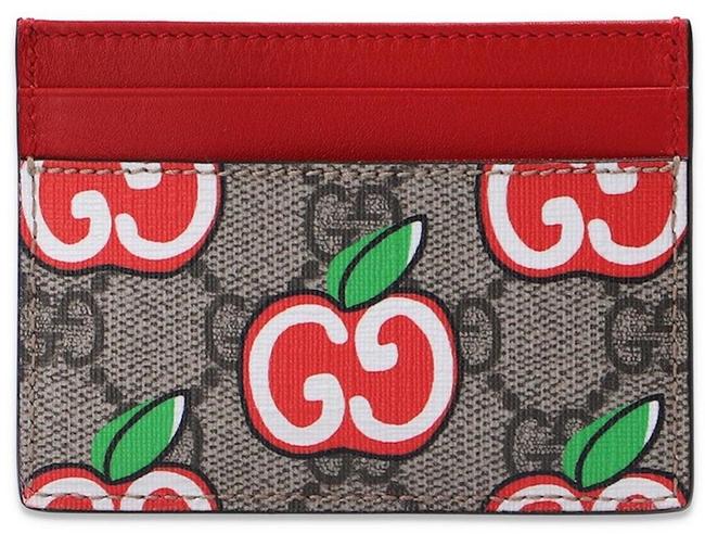 Gucci GG Supreme Monogram Apple Cardholder