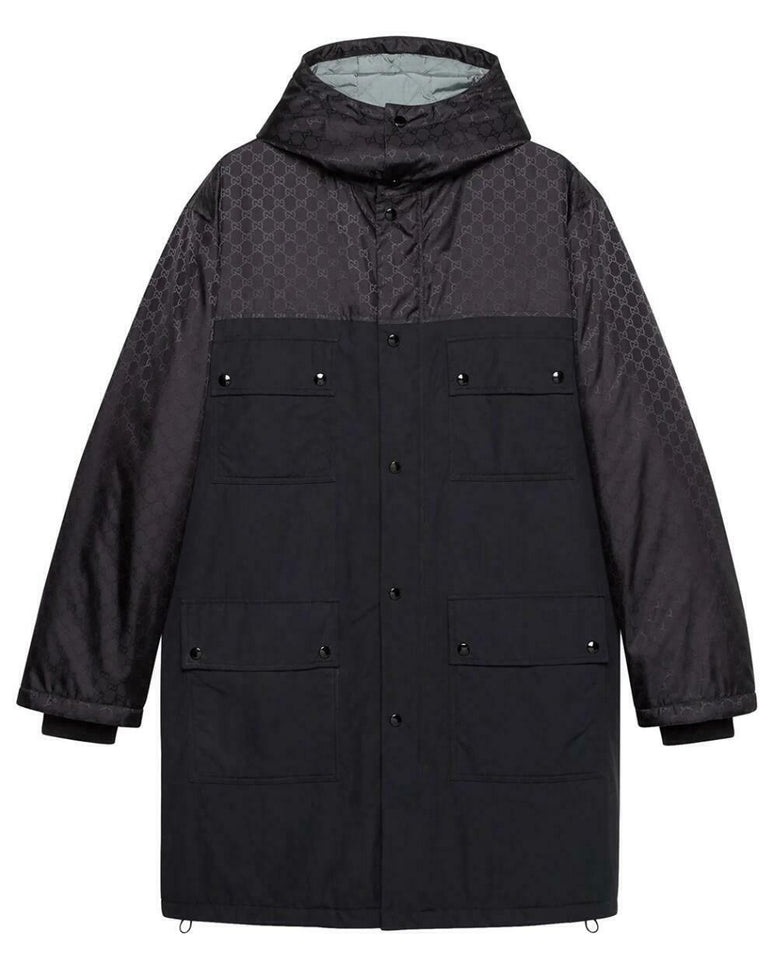 Gucci Men's Black GG Nylon Large Jacket