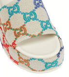 Gucci GG PLATFORM CANVAS SLIDES
