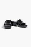 Gucci EMBOSSED LOGO RUBBER PLATFORM SANDALS