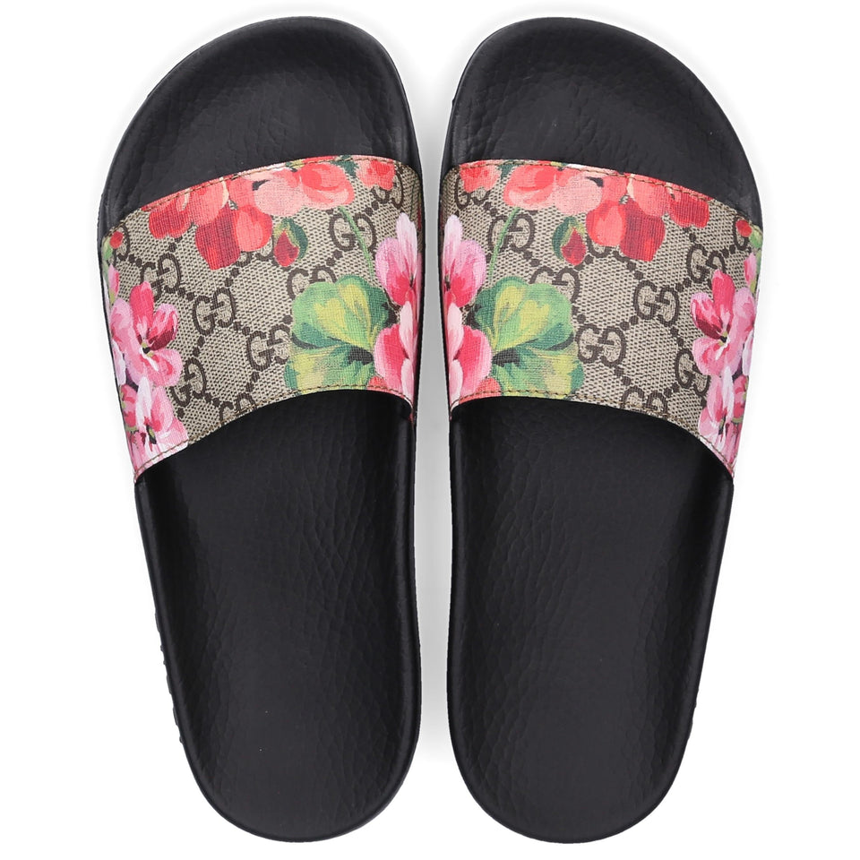 Gucci GG Blooms Supreme Floral Slide Sandal