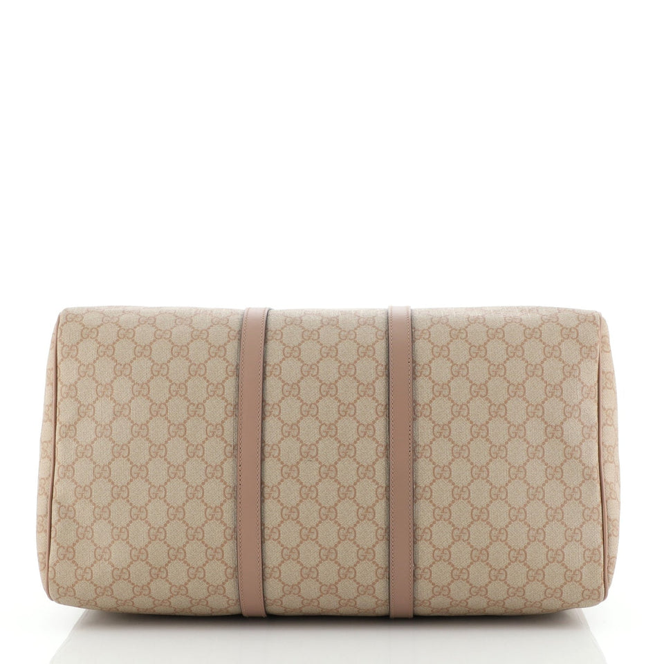 Gucci GG SUPREME BOSTON CARRY-ON DUFFLE BAG BLUSH