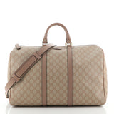 Gucci GG SUPREME BOSTON CARRY-ON DUFFLE BAG BLUSH