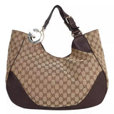 Gucci GG SUPREME LARGE CHARLOTTE HOBO BAG