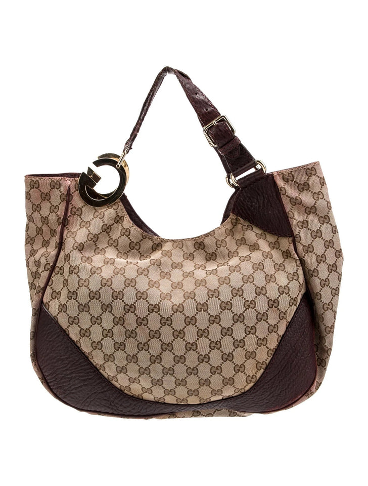 Gucci GG SUPREME LARGE CHARLOTTE HOBO BAG