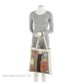 Gucci GG Supreme Flora Ophidia Vertical Shopping Tote