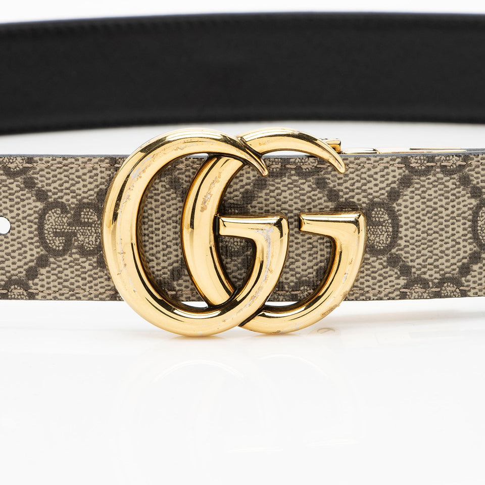 Gucci GG Supreme GG Marmont Reversible Belt - Size 32 / 80