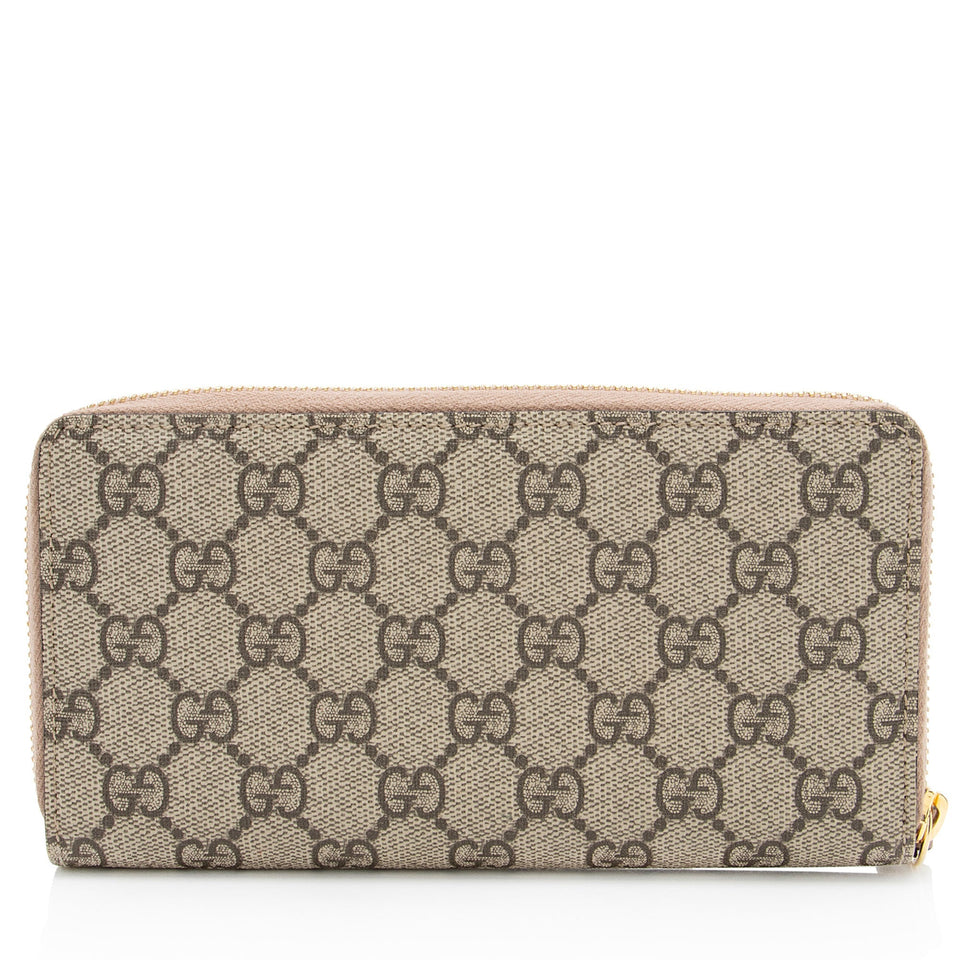 Gucci GG Supreme GG Marmont Zip Around Wallet