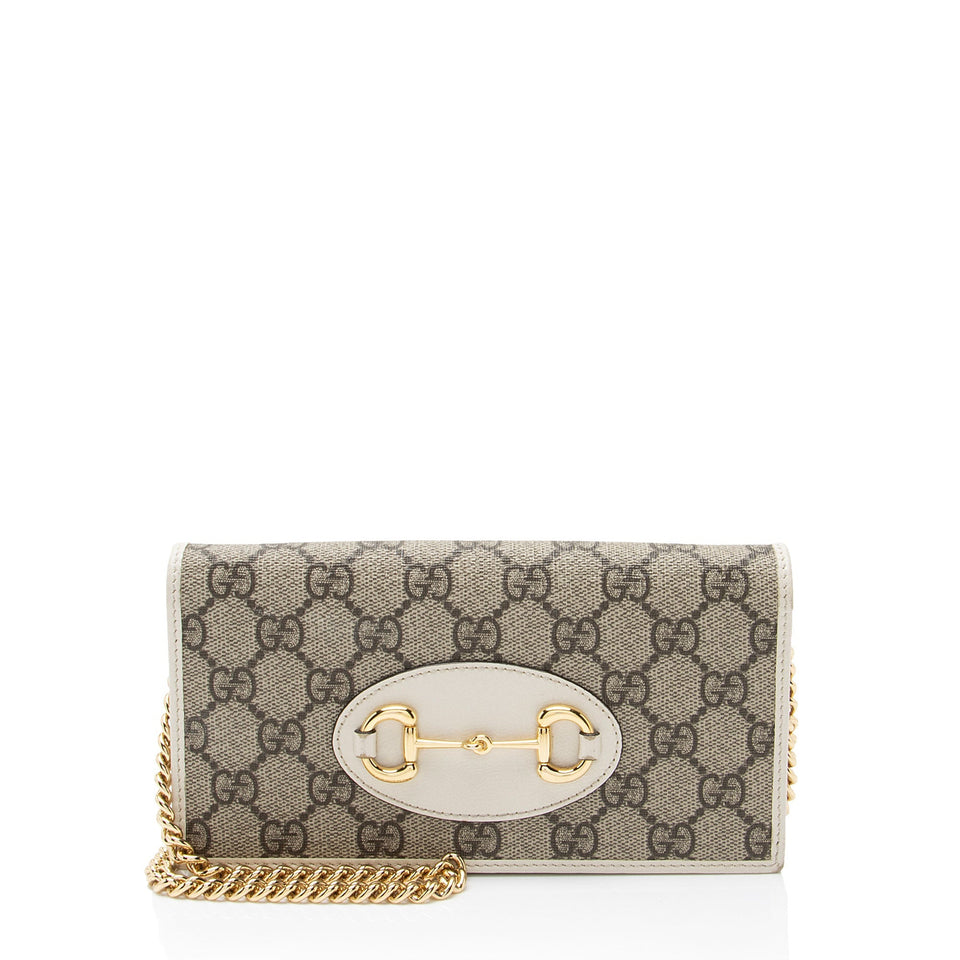 Gucci GG Supreme Horsebit 1955 Wallet on Chain