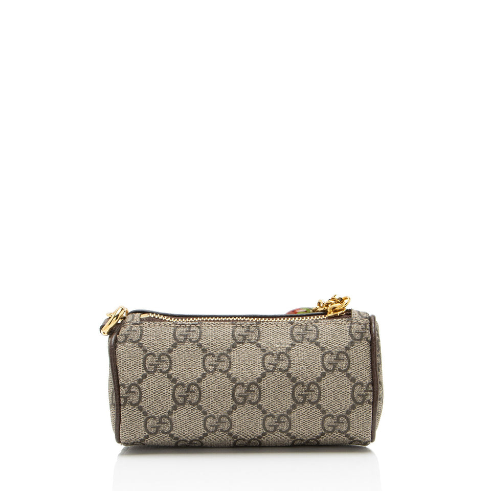 Gucci GG Supreme Interlocking G Strawberry Charm Coin Purse