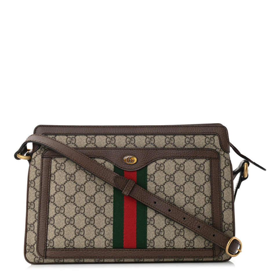 Gucci GG SUPREME MONOGRAM WEB MEDIUM OPHIDIA BAG