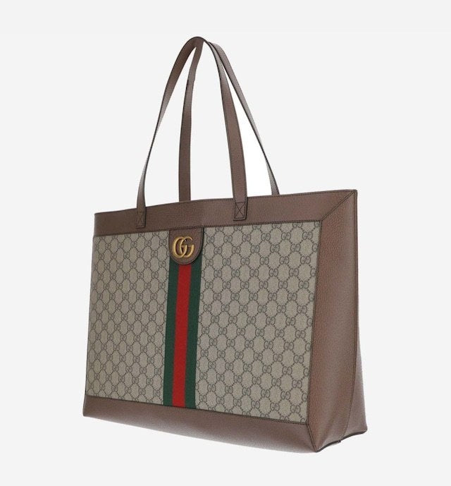 Gucci GG SUPREME MEDIUM SOFT OPHIDIA TOTE BAG