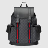 Gucci GG SUPREME MONOGRAM APPIA CALFSKIN WEB BACKPACK