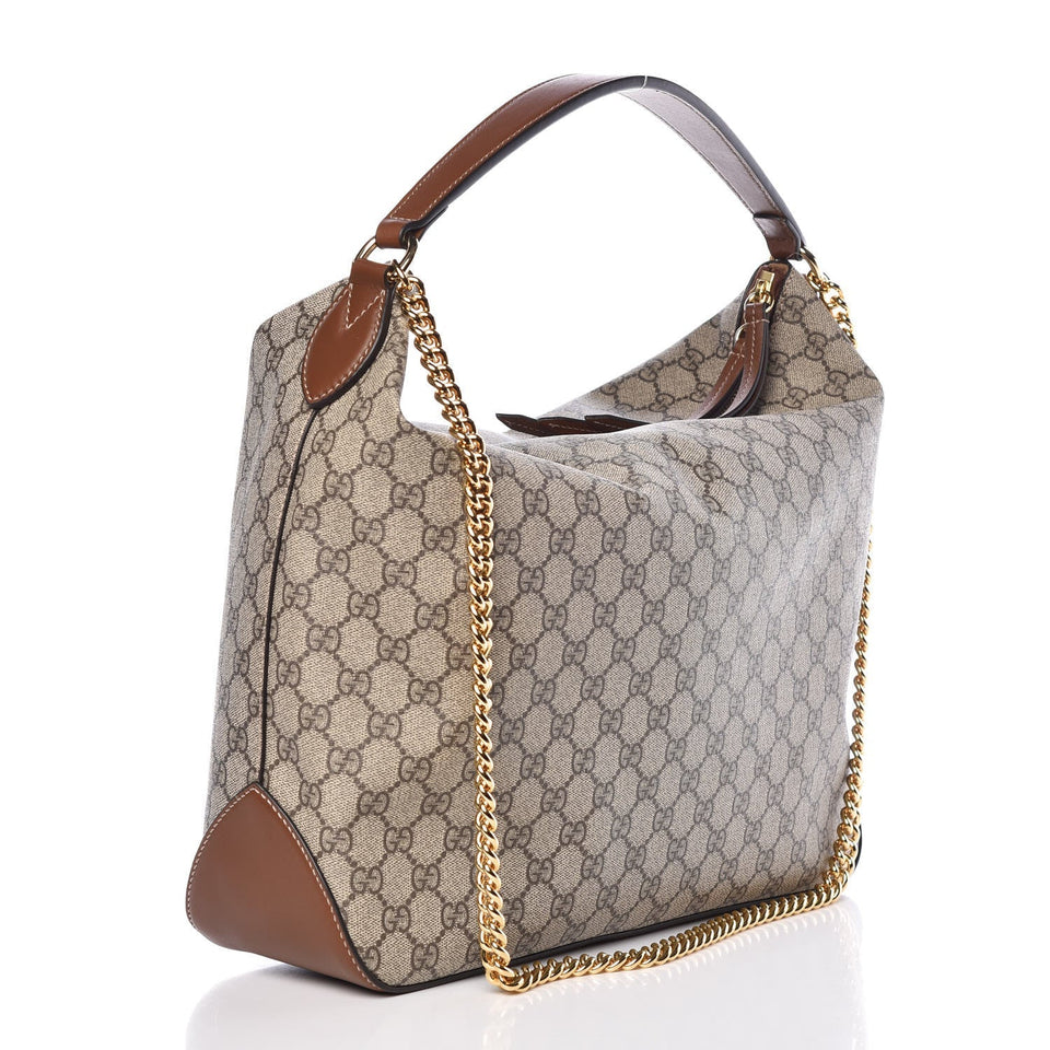 Gucci GG SUPREME MONOGRAM LINEA HOBO BAG