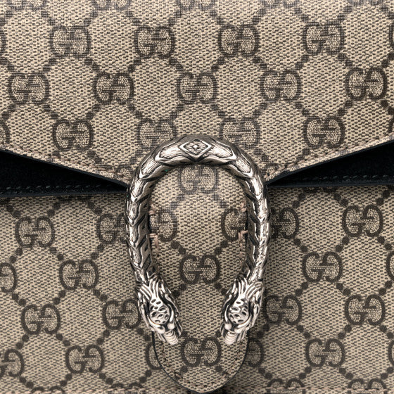 Gucci GG Supreme Monogram Mini Dionysus Shoulder Bag Black