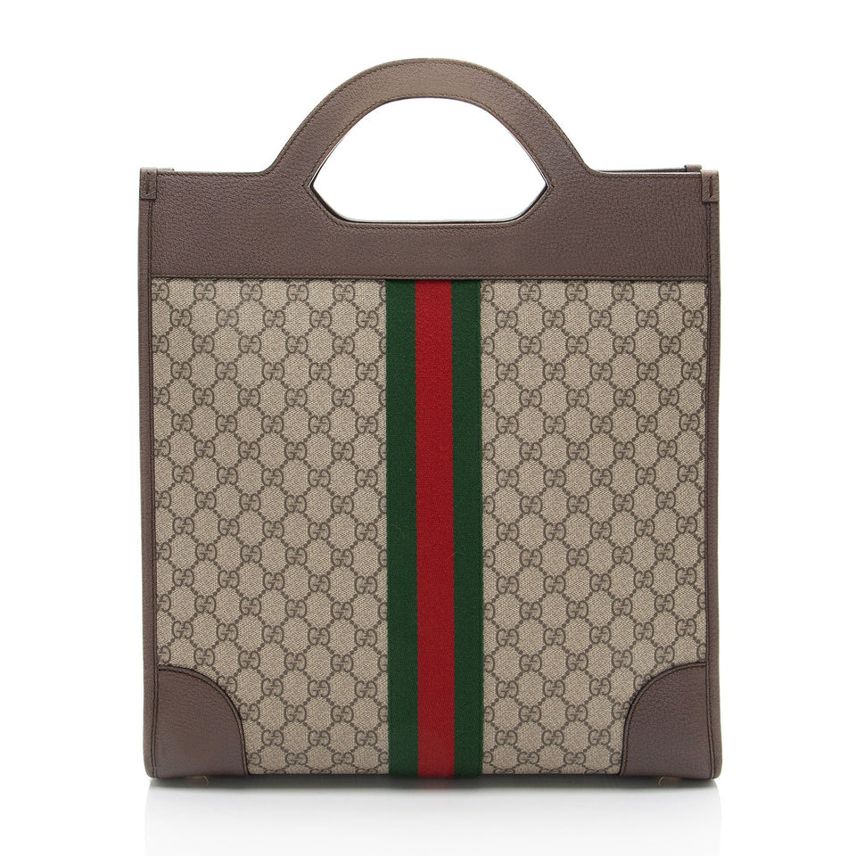 Gucci GG Supreme Ophidia Open Handle Tote