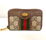 Gucci GG SUPREME OPHIDIA SMALL ZIP AROUND WALLET