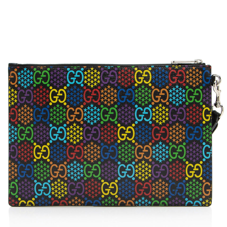 Gucci GG Supreme Psychedelic Zip Wristlet